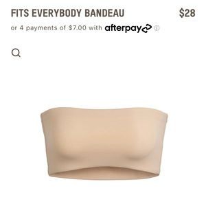 Skims “Fits everybody” bandeau Clay, size XL